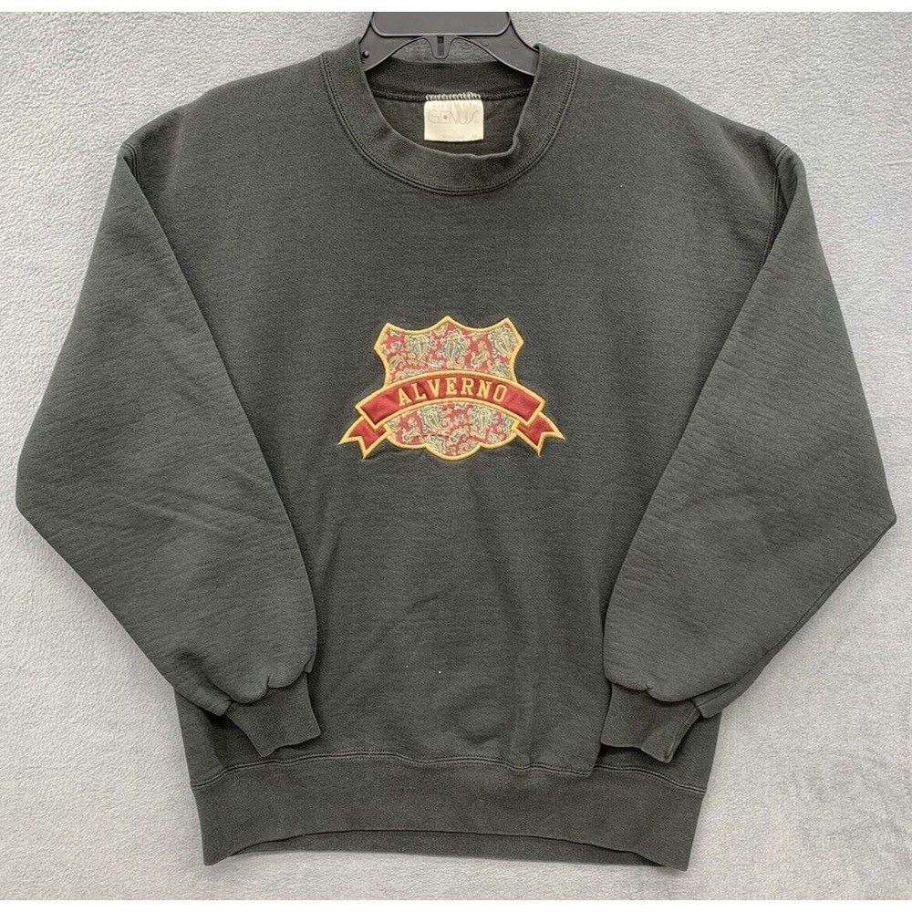Vtg Alverno College Pullover Sweaters Womens X-Large Dark Gray Genus Made In USA
